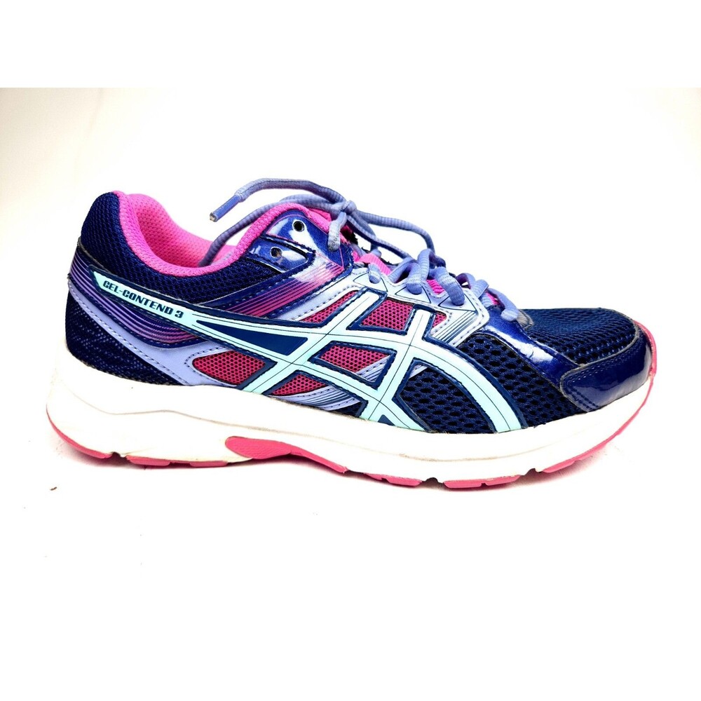Asics Womens Gel Contend 3 T5F9N Blue Pink Running Shoes Sneakers Size 9.5